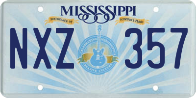 MS license plate NXZ357