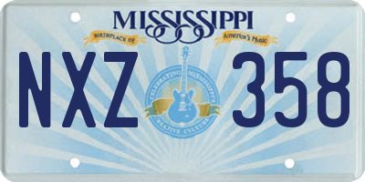 MS license plate NXZ358
