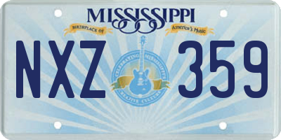 MS license plate NXZ359