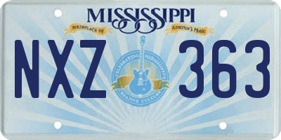 MS license plate NXZ363