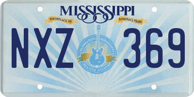 MS license plate NXZ369