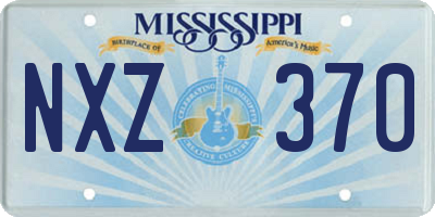 MS license plate NXZ370