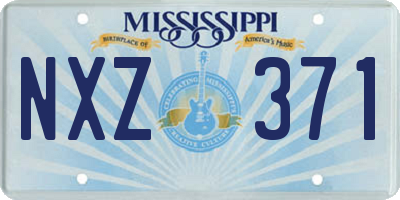 MS license plate NXZ371