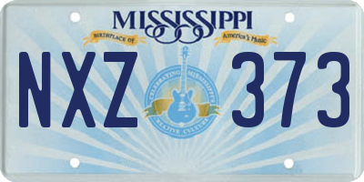 MS license plate NXZ373