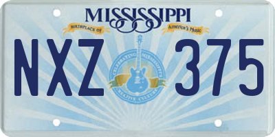 MS license plate NXZ375