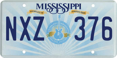 MS license plate NXZ376
