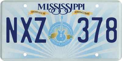 MS license plate NXZ378