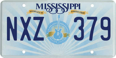 MS license plate NXZ379