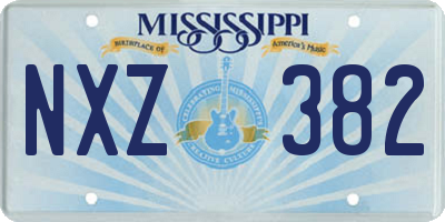 MS license plate NXZ382