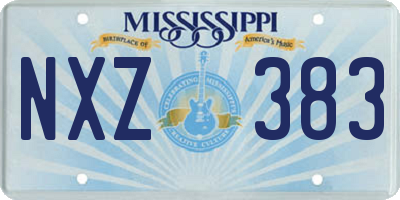MS license plate NXZ383