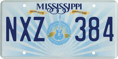 MS license plate NXZ384