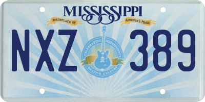 MS license plate NXZ389
