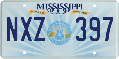 MS license plate NXZ397
