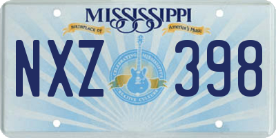 MS license plate NXZ398