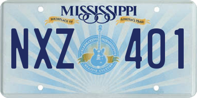 MS license plate NXZ401