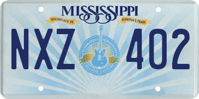 MS license plate NXZ402