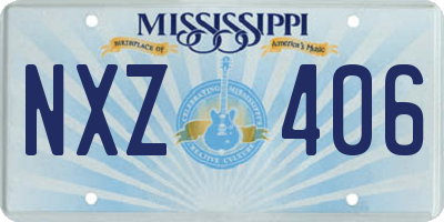 MS license plate NXZ406