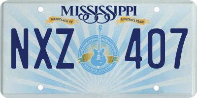 MS license plate NXZ407