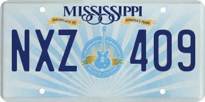 MS license plate NXZ409