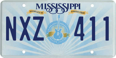 MS license plate NXZ411