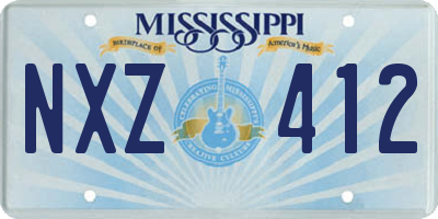 MS license plate NXZ412
