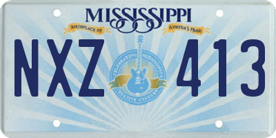 MS license plate NXZ413
