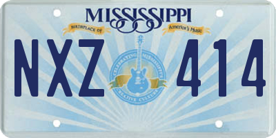 MS license plate NXZ414