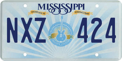 MS license plate NXZ424