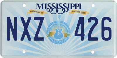 MS license plate NXZ426
