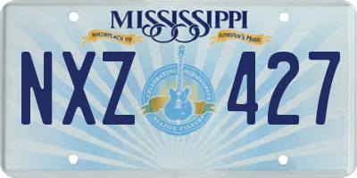 MS license plate NXZ427