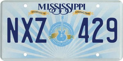 MS license plate NXZ429
