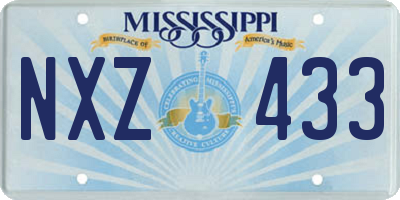 MS license plate NXZ433