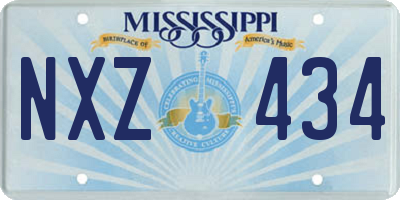 MS license plate NXZ434