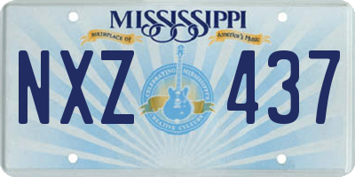 MS license plate NXZ437