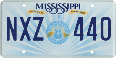 MS license plate NXZ440