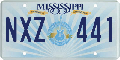 MS license plate NXZ441