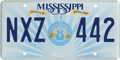 MS license plate NXZ442