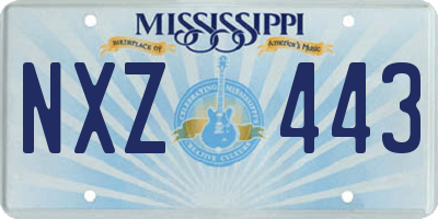 MS license plate NXZ443