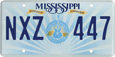MS license plate NXZ447