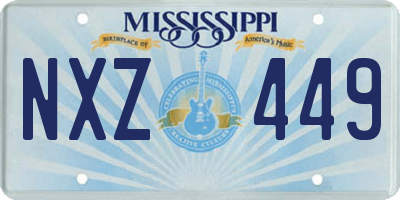 MS license plate NXZ449