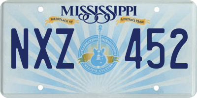 MS license plate NXZ452