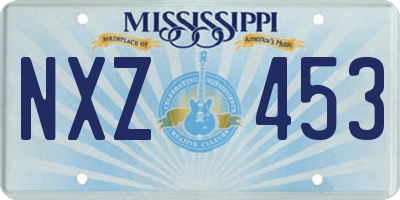 MS license plate NXZ453