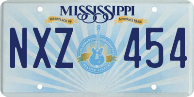 MS license plate NXZ454