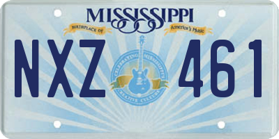MS license plate NXZ461