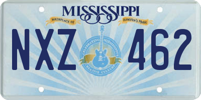 MS license plate NXZ462