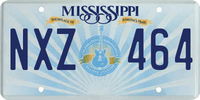 MS license plate NXZ464