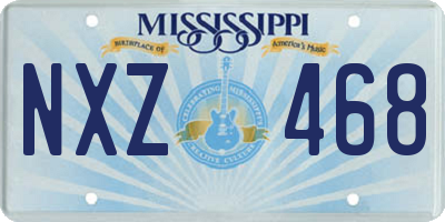 MS license plate NXZ468