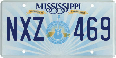 MS license plate NXZ469