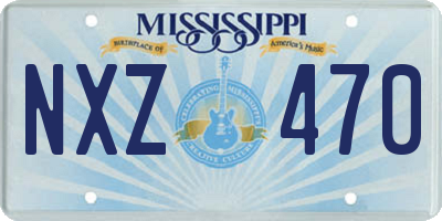 MS license plate NXZ470