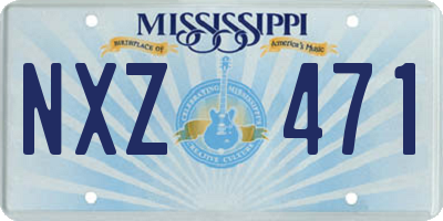 MS license plate NXZ471